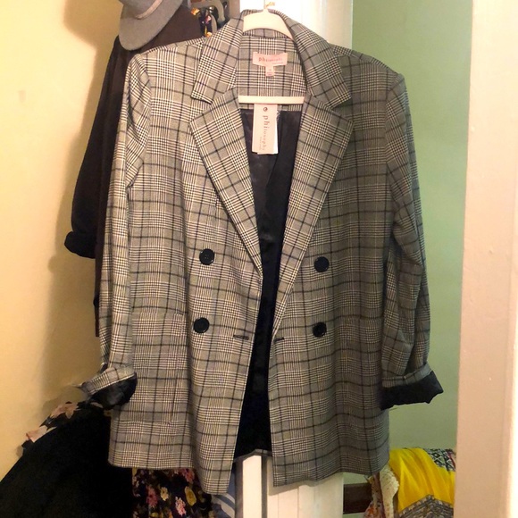Jackets & Blazers - Philosophy black and white Blazer size 10
